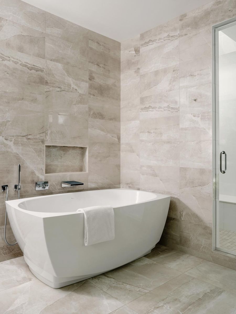 Salle de bain d'un projet de Maisons unifamiliales près de Austin de Clark Richardson Architects