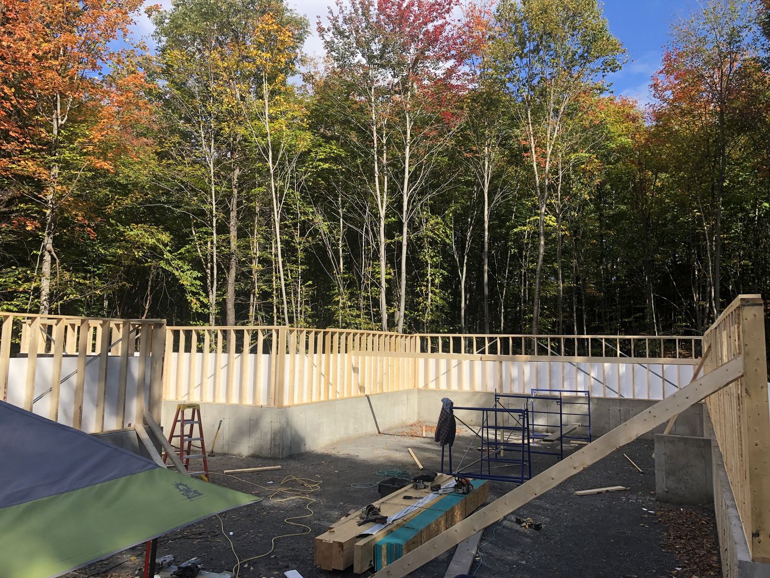 Construcción de muros de un proyecto de tipo Viviendas unifamiliares cerca de Joliette (Lanaudière) por Les Constructions du Patrimoine J.S. INC.