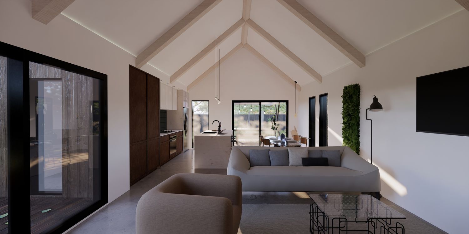 Renderizado en 3D de un proyecto de tipo Viviendas unifamiliares cerca de Montreal (Gran Montreal) por VA architectures & design