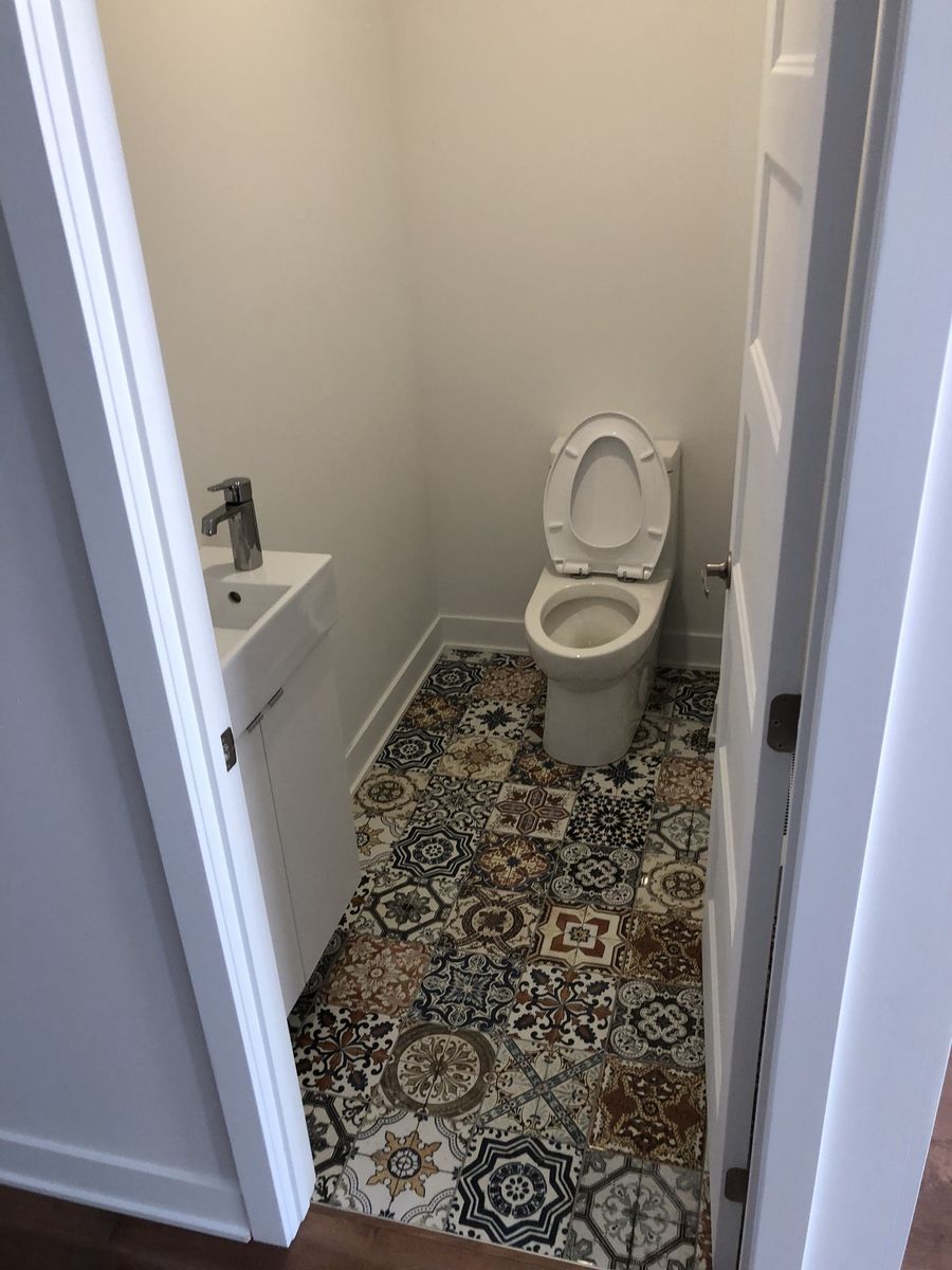 Salle d'eau d'un projet de Retraits de murs porteurs près de Montréal/Laval/Longueuil (Grand Montréal) de Les Constructions du Patrimoine J.S. INC.
