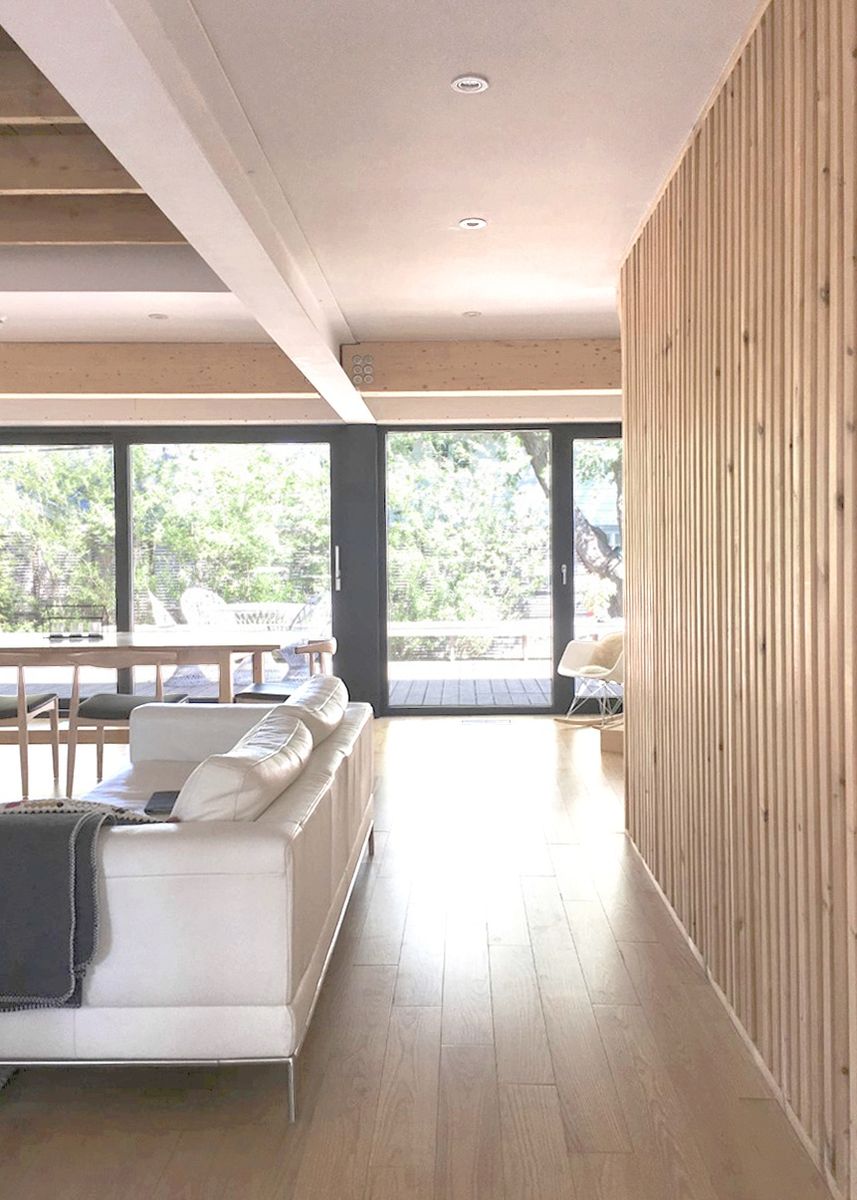 Living Room from a Single family homes project near Quebec City - Levis by Julie Poisson architecte
