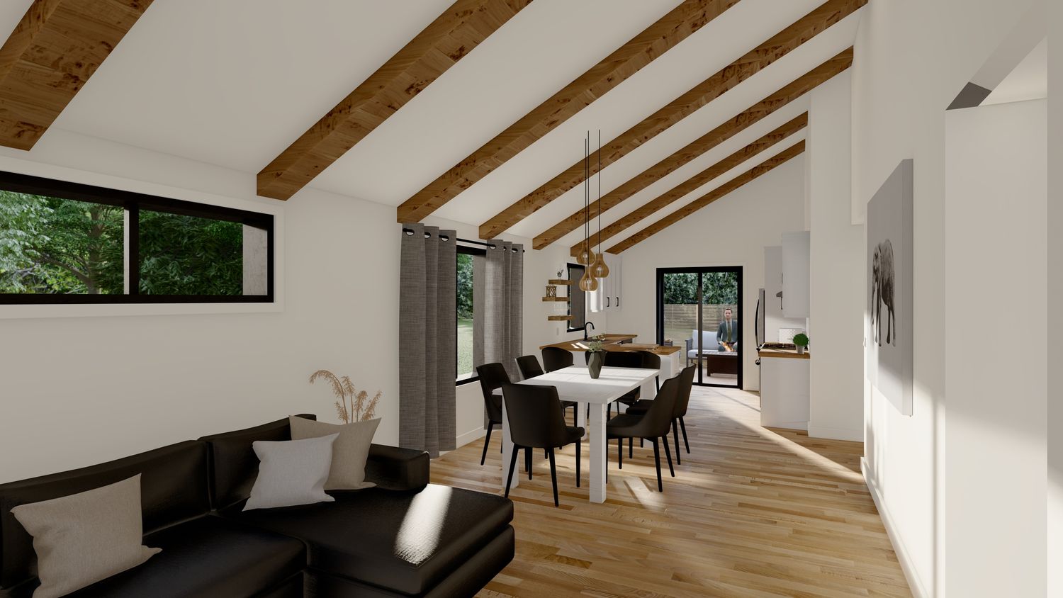 Living Room from a Single family homes project near Saint-Jerome (Laurentides) by Les Constructions Patrice Richer