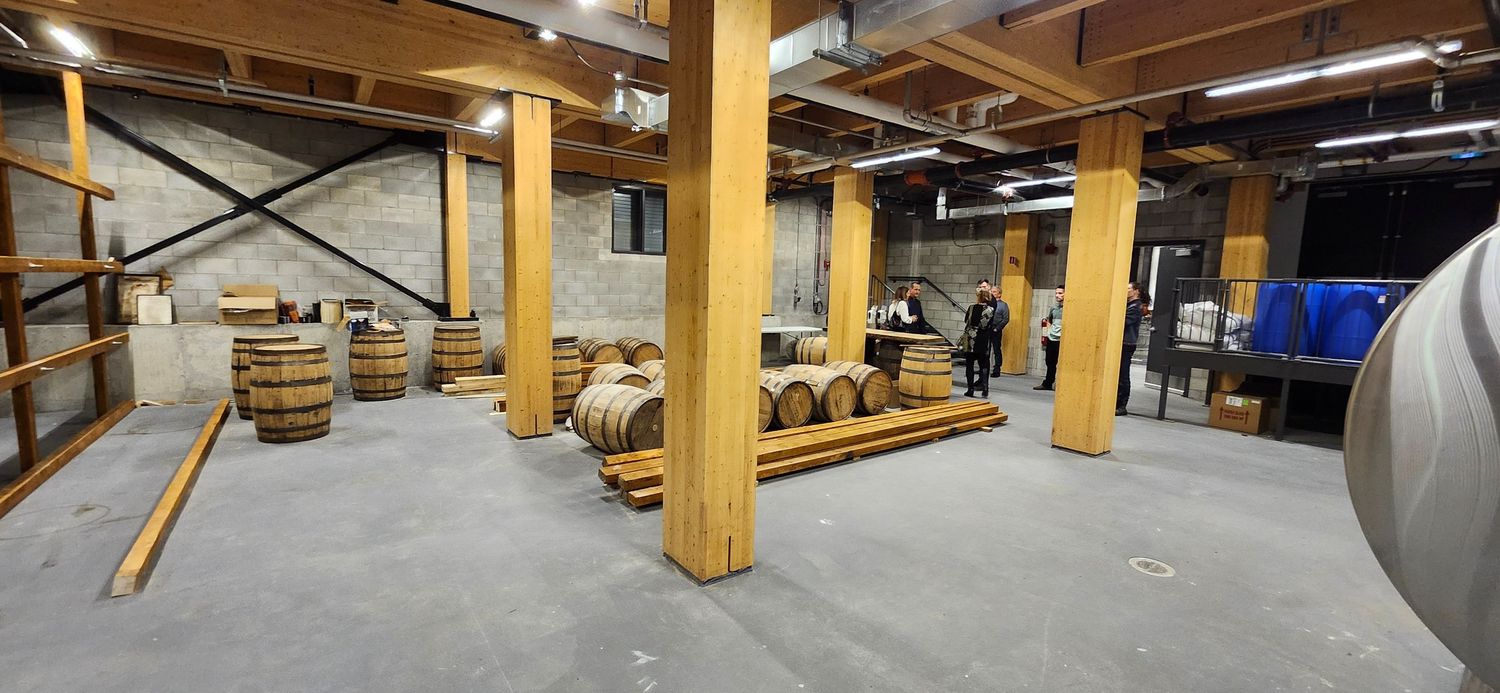 Travaux - Intérieur d'un projet de Structures Lamellé-collé près de Trois-Rivières/Shawinigan (Mauricie) de Ambiance Bois Structure