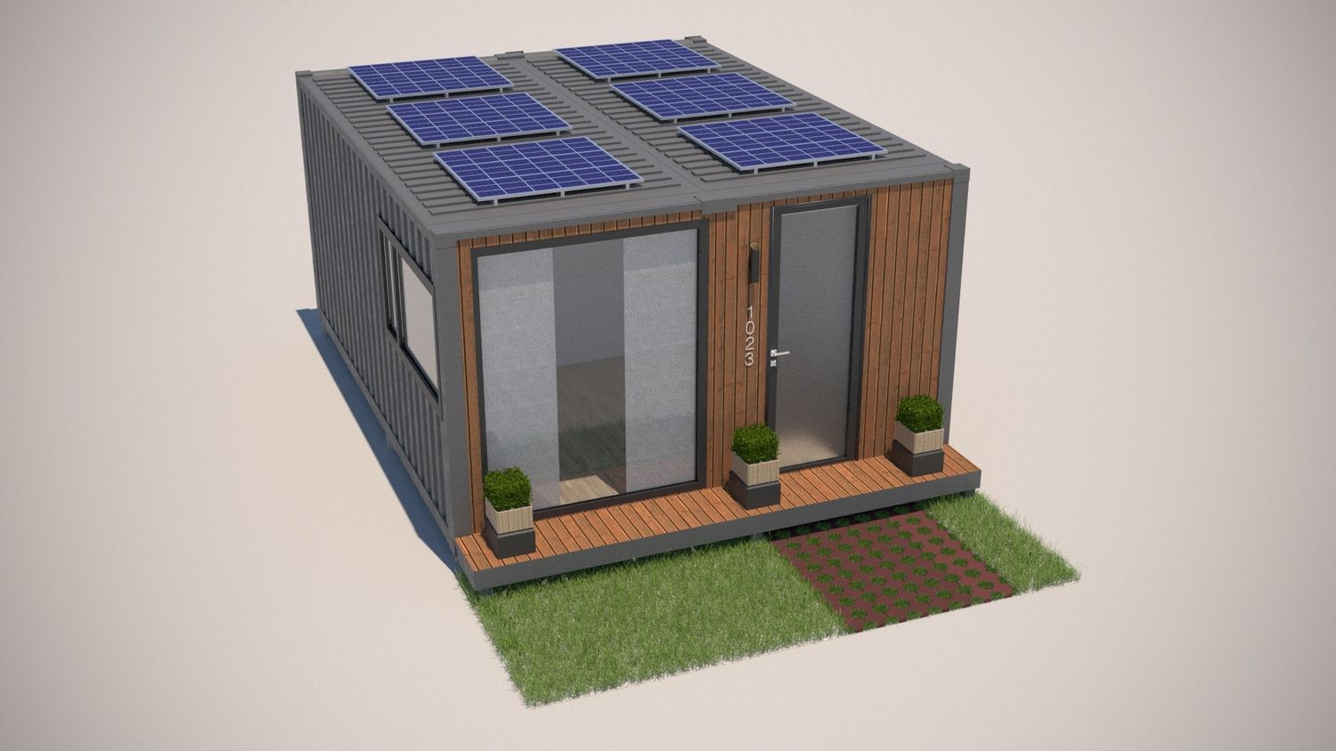 3D Rendering from a Tiny Houses project near Ottawa by Ballance Containers