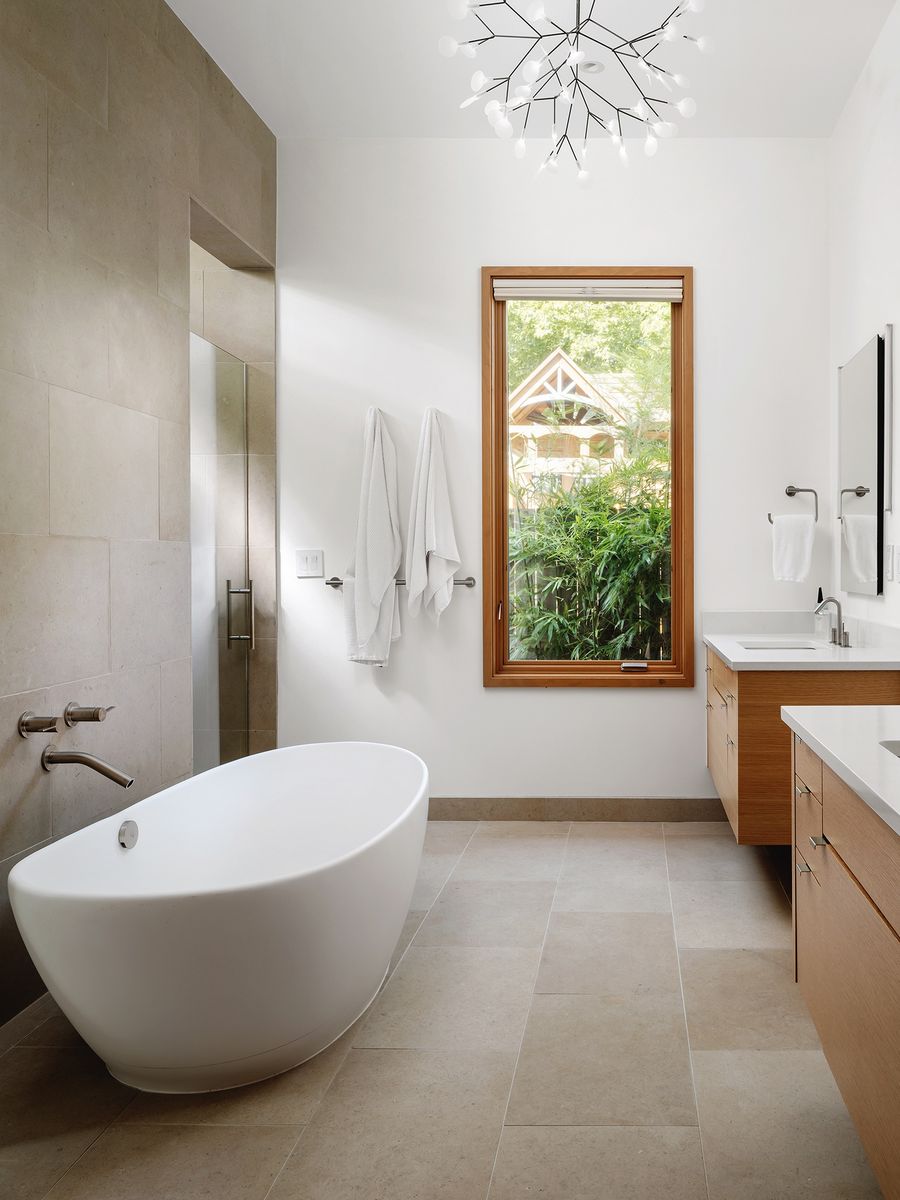 Salle de bain d'un projet de Maisons unifamiliales près de Austin de Clark Richardson Architects