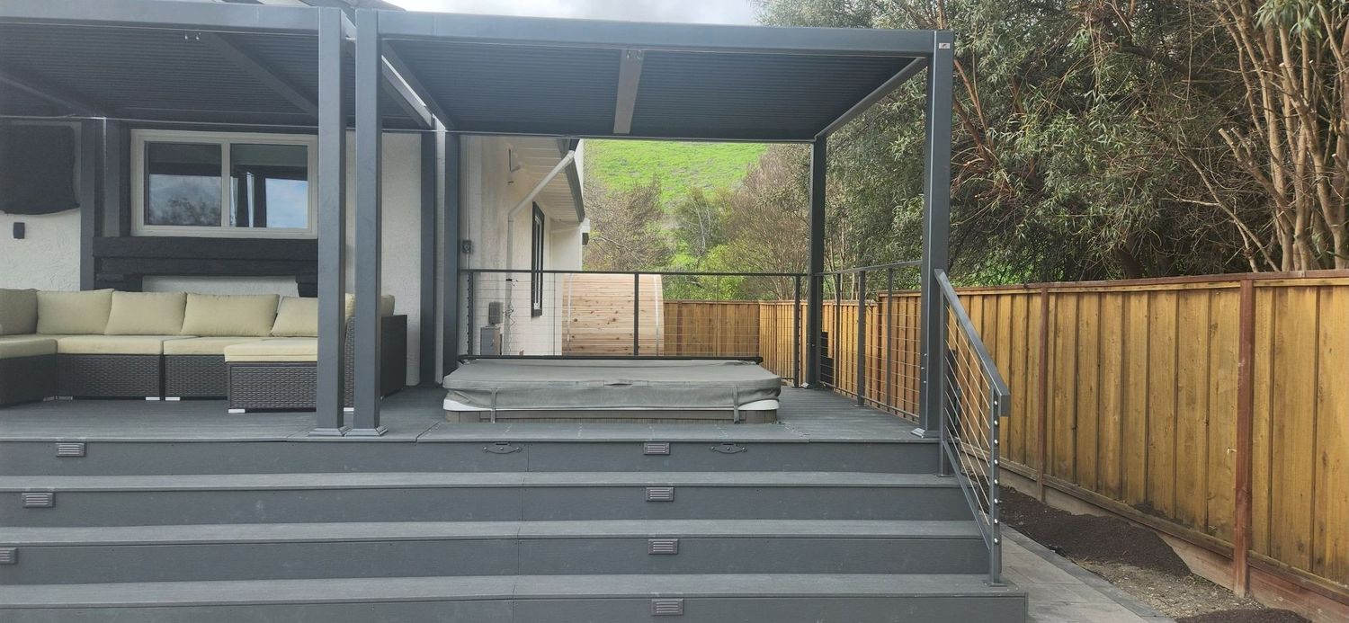 Backyard from a Outdoor Kitchens project near San Francisco Bay by Contractors Central