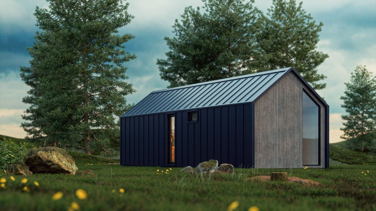 Rendu 3D d'un projet de Mini et micro-maisons près de Vancouver (Région du Grand Vancouver) de Bouw Art