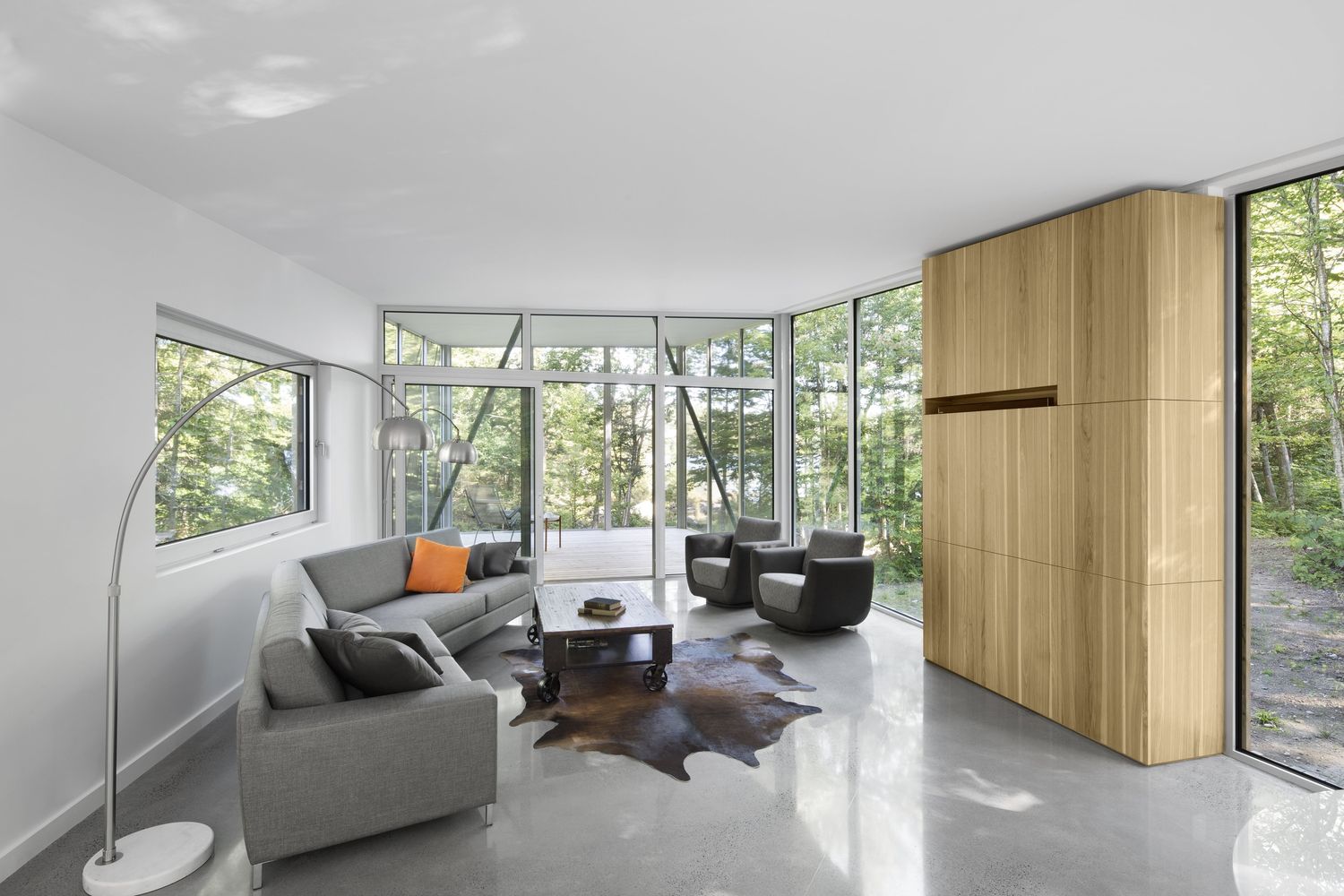 Living Room from a Single family homes project near Montreal (Greater Montreal) by Paul Bernier Architecte