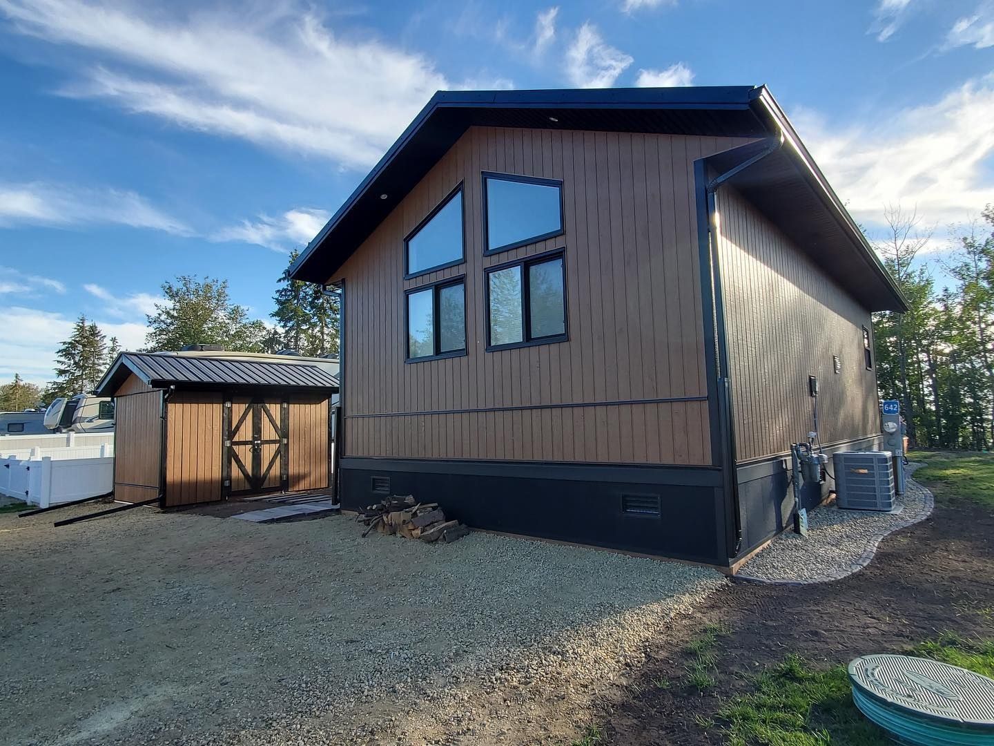 Exterior Finishes from a Prefab and Modular Houses project near Calgary by Northplex Ltd.