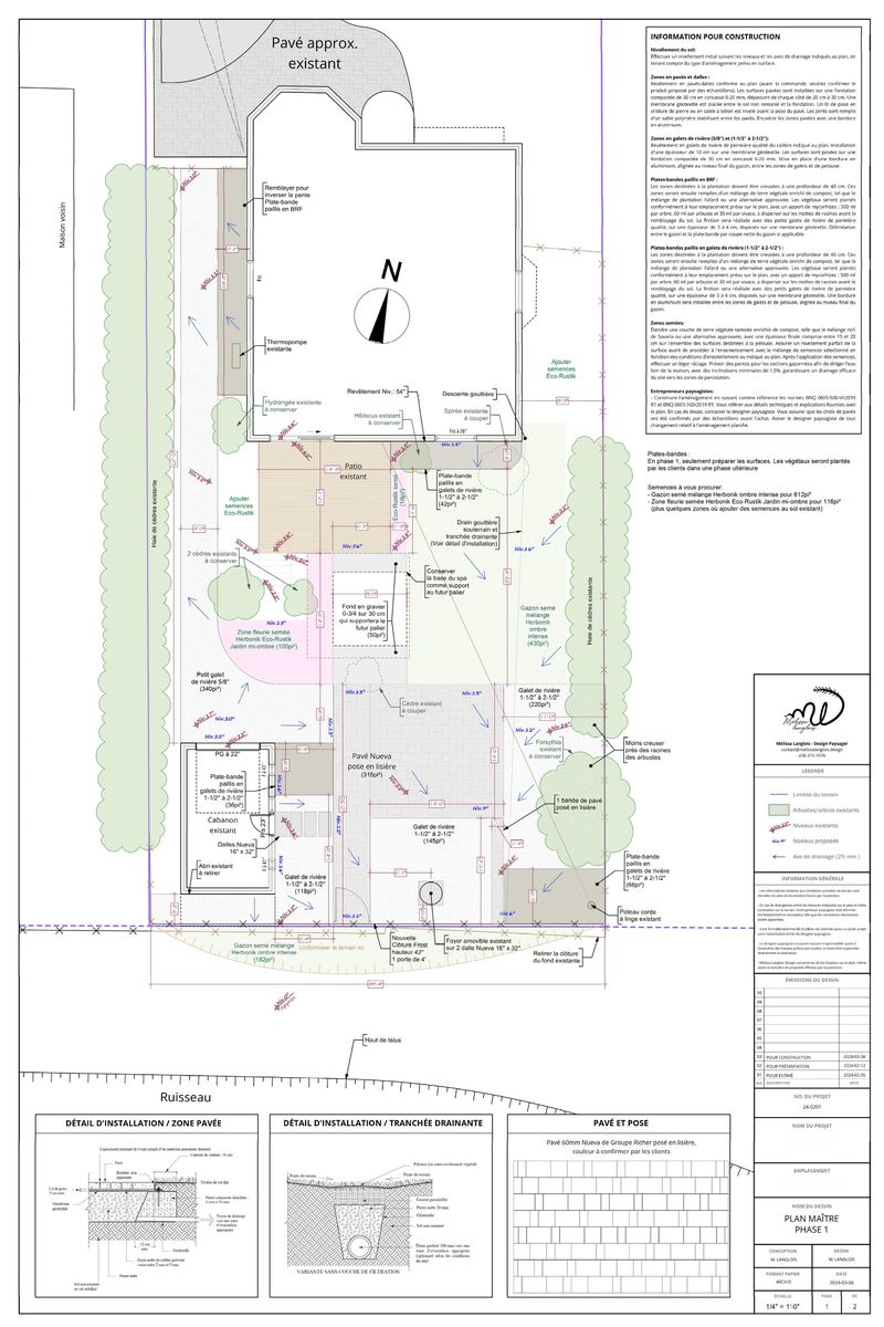 Plan d'aménagement paysager d'un projet de Aménagement paysager près de Montréal/Laval/Longueuil (Grand Montréal) de Melissa Langlois - Design paysager