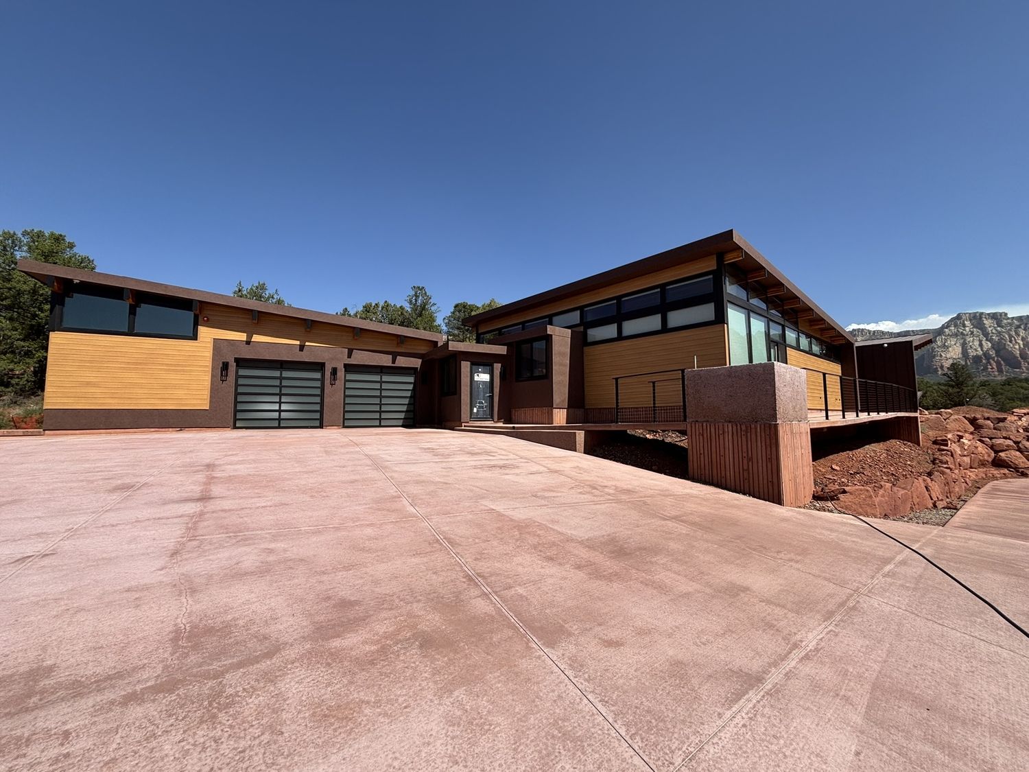 House Exterior from a Single family homes project near Phoenix by architects LOFT