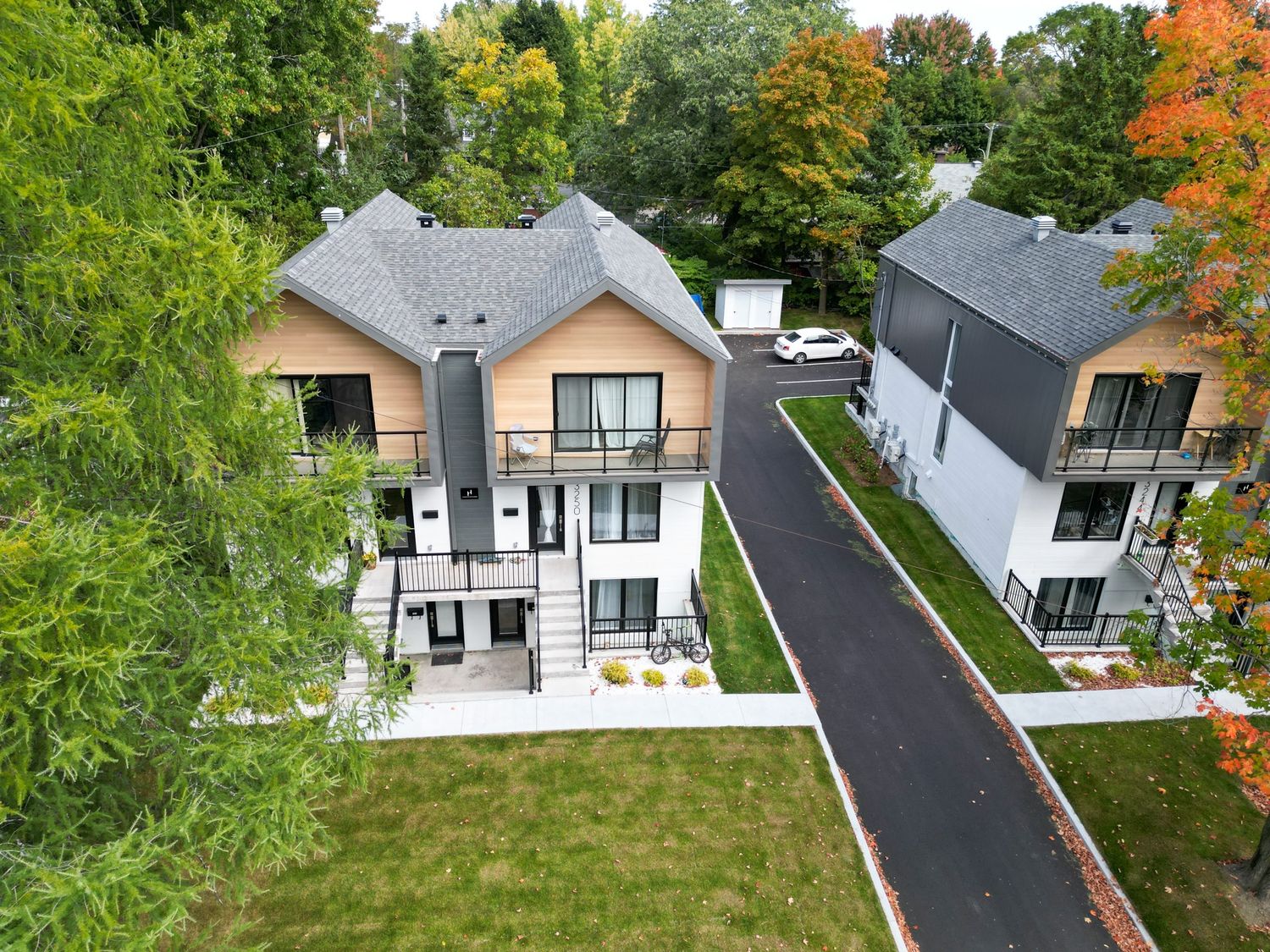 Façade avant d'un projet de Bâtiments multi-résidentiels et tours d'habitations près de Québec/Lévis (Ville de Québec) de Groupe Habitech