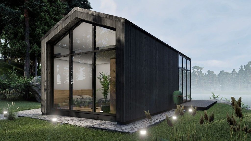 Rendu 3D d'un projet de Mini et micro-maisons près de Toronto (Grand Toronto) de Relaxus modules