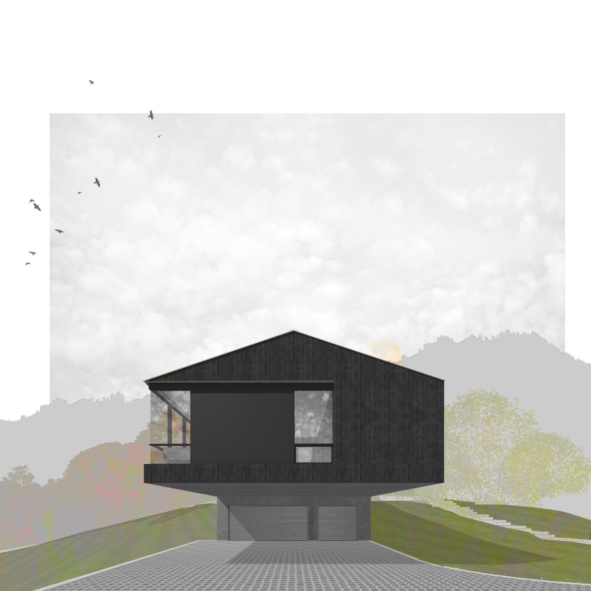 Diagram from a Single family homes project near San Francisco Bay by Blue Truck Studio