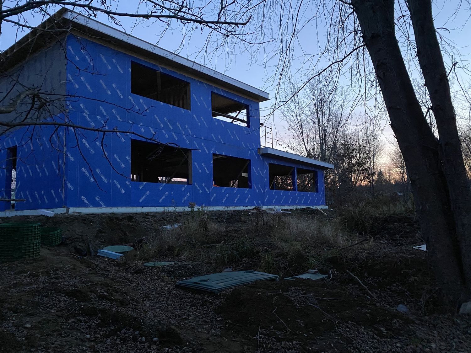 Wall Construction from a Single family homes project near Sherbrooke (Estrie) by Construction Latulippe