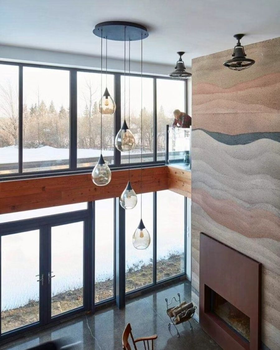 Sala de un proyecto de tipo Muros de arcilla cerca de Ottawa por Aerecura Sustainable Builders