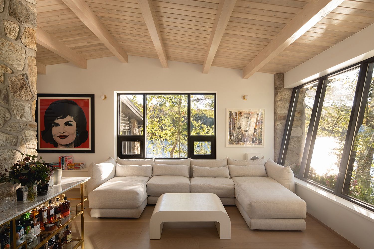 Living Room from a Home extensions project near Montreal (Greater Montreal) by Paul Bernier Architecte