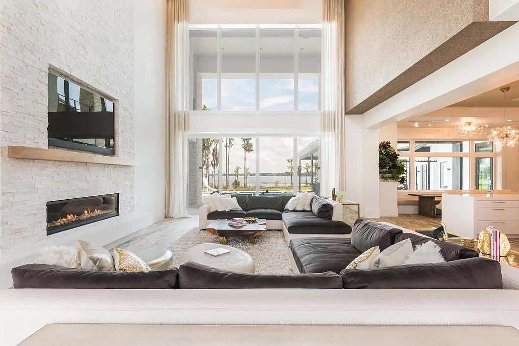 Living Room from a Single family homes project near Jacksonville by Turning Leaf Construction