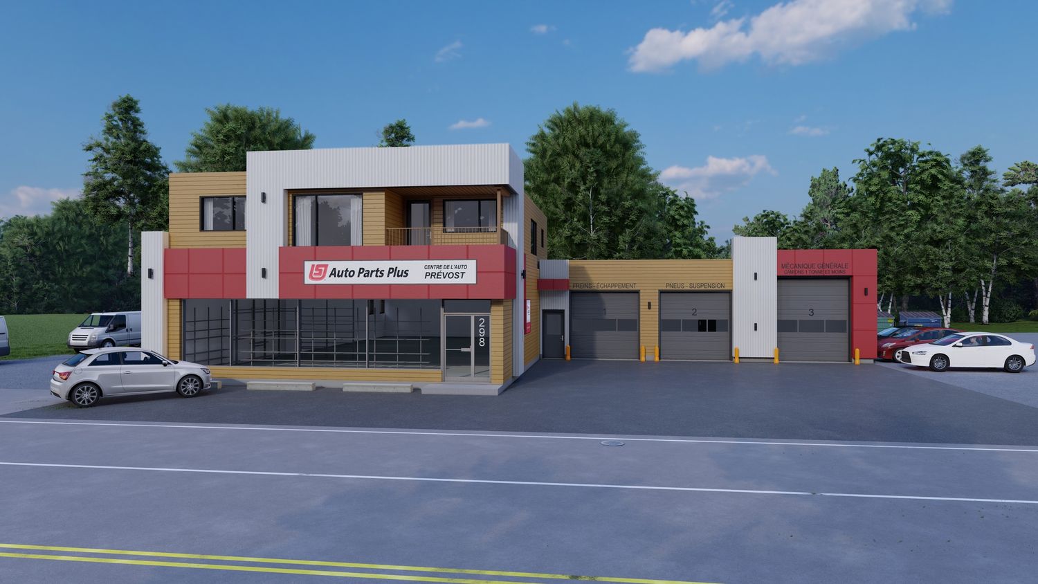 Renderizado en 3D de un proyecto de tipo Viviendas unifamiliares cerca de Sherbrooke (Estrie) por Perco-Design