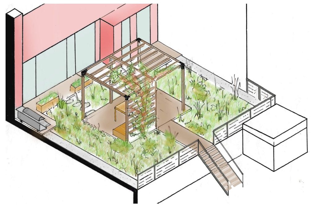 Diagramme d'un projet de Toitures végétalisées près de Montréal/Laval/Longueuil (Grand Montréal) de La Ligne Verte : Toit vert inc.