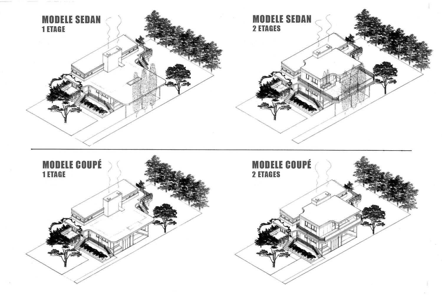 Aerial view from a Single family homes project near Montreal (Greater Montreal) by Studioarch