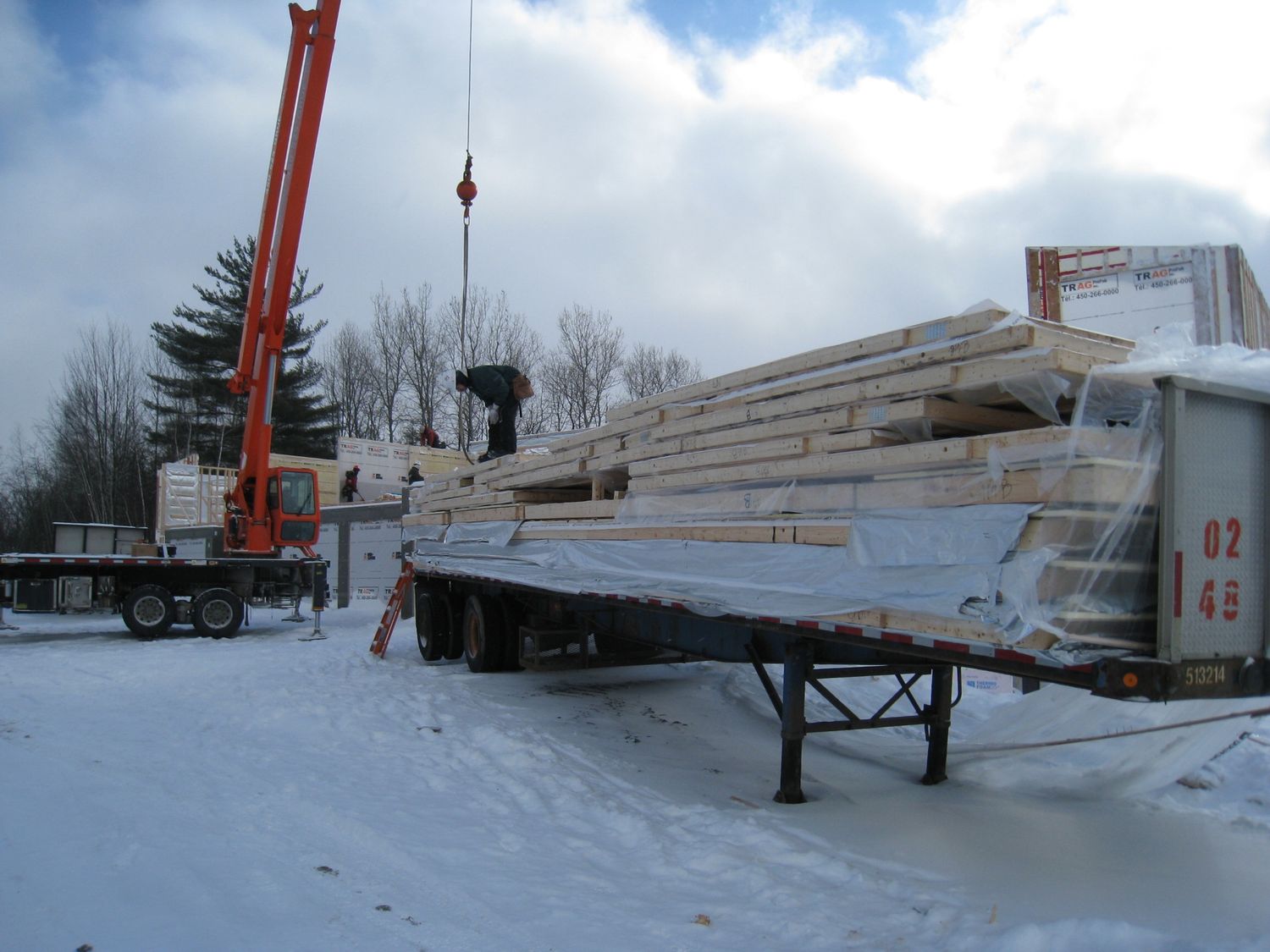 House Construction Exteriors from a Prefab and Modular Houses project near Montreal (Greater Montreal) by CAD Concept Consultants