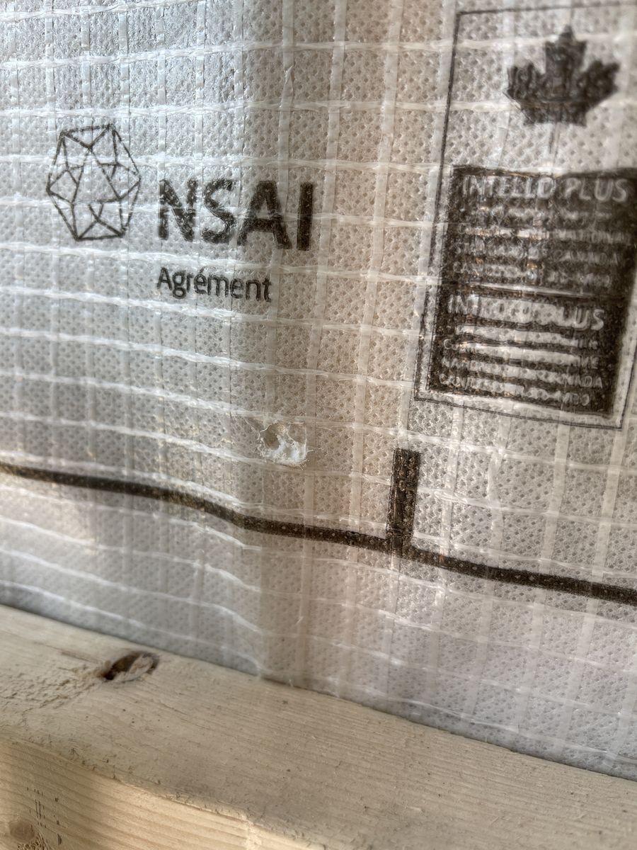 Wall Construction from a Air sealing project near Montreal (Greater Montreal) by Aeroseal Global