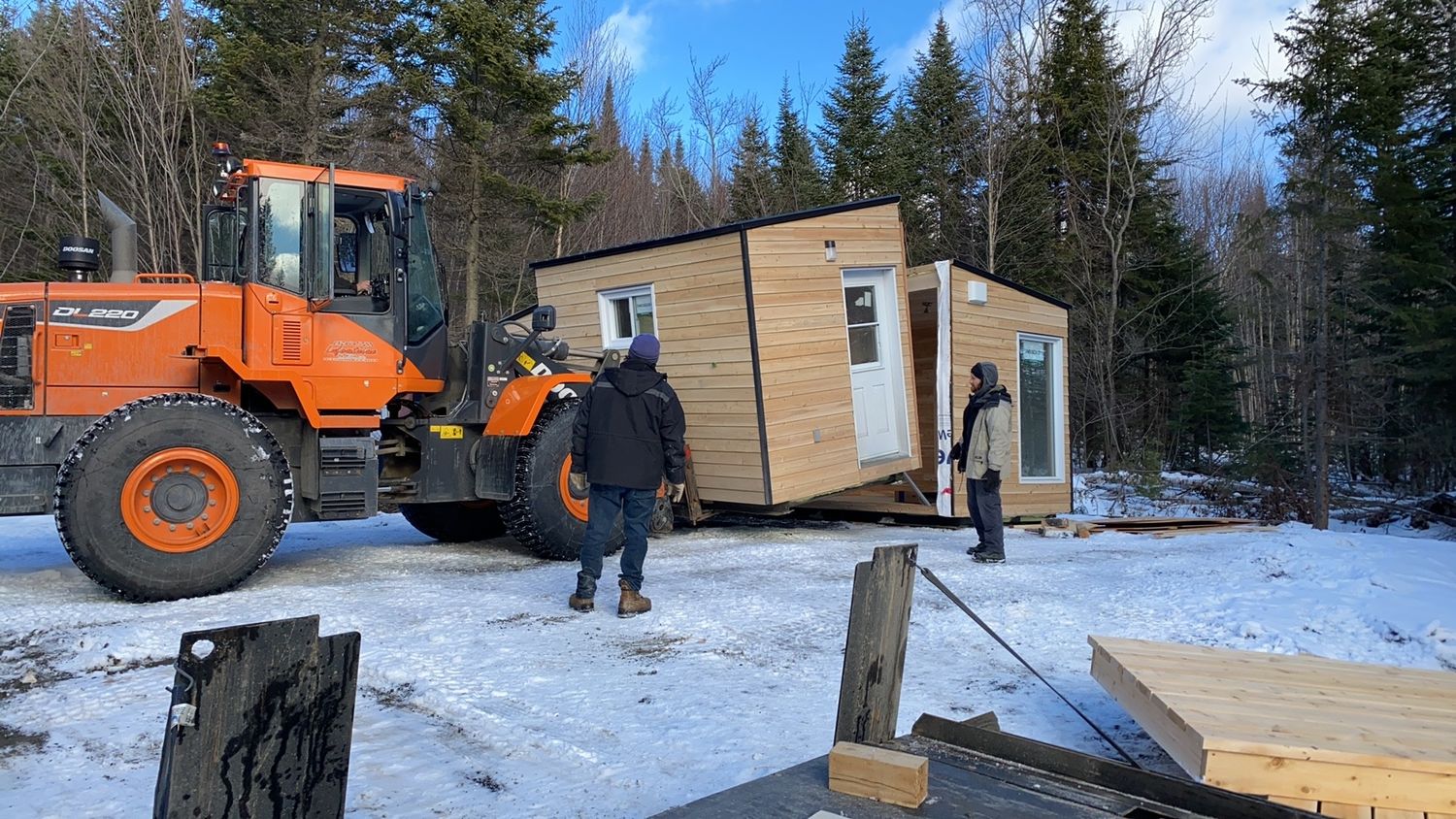 House Construction Exteriors from a Tiny Houses project near Quebec City - Levis by CAMM Construction