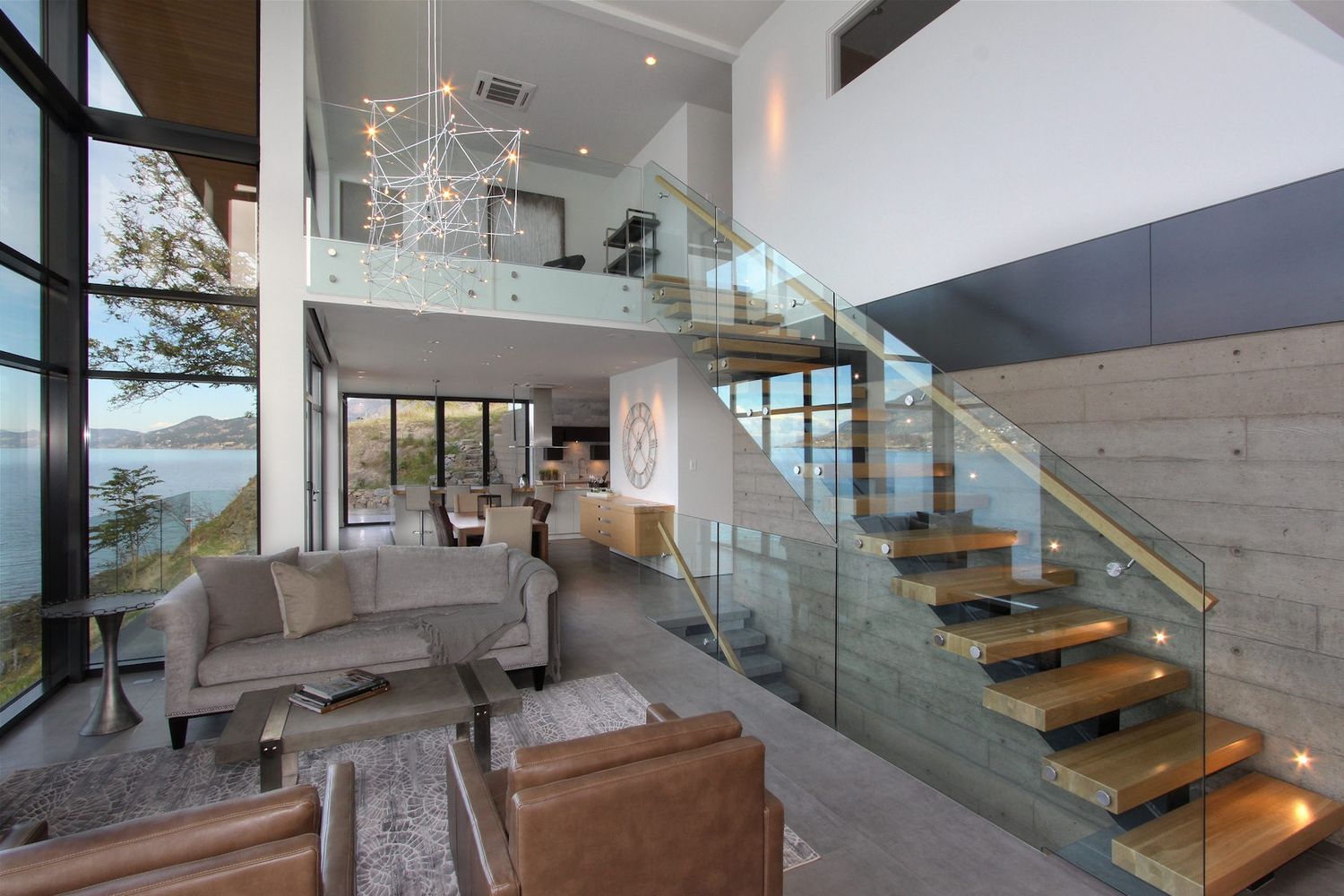 Staircase from a Single family homes project near Kelowna - Okanagan by Fox Architecture Inc