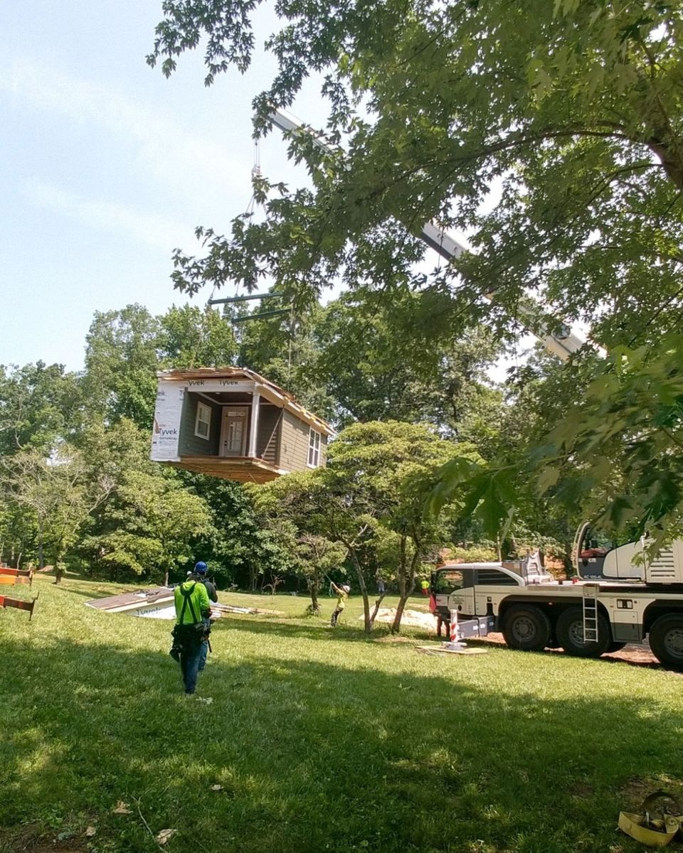 Wall Construction from a Prefab and Modular Houses project near Atlanta by Impresa Modular