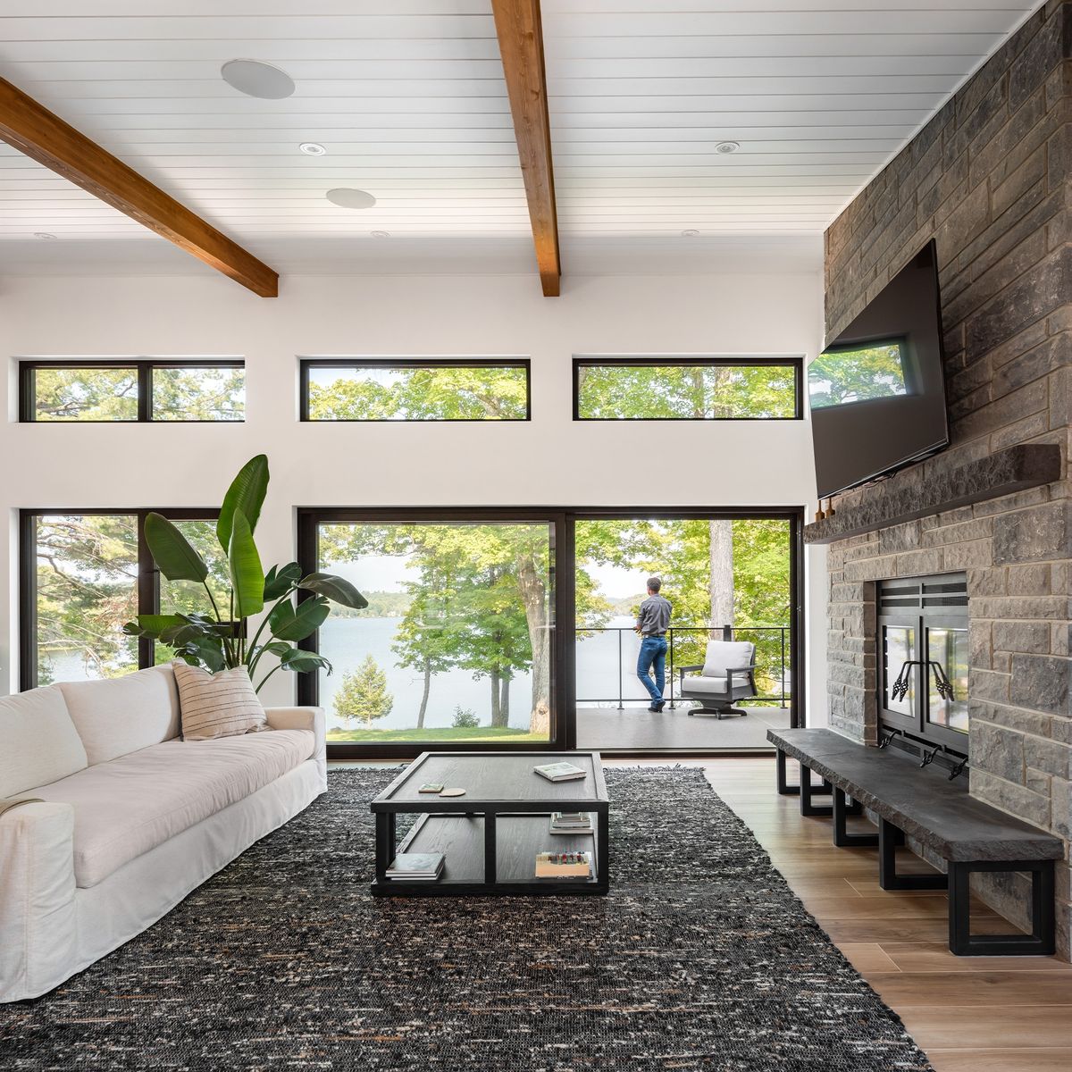 Living Room from a Single family homes project near Montreal (Greater Montreal) by Studio MMA Architects