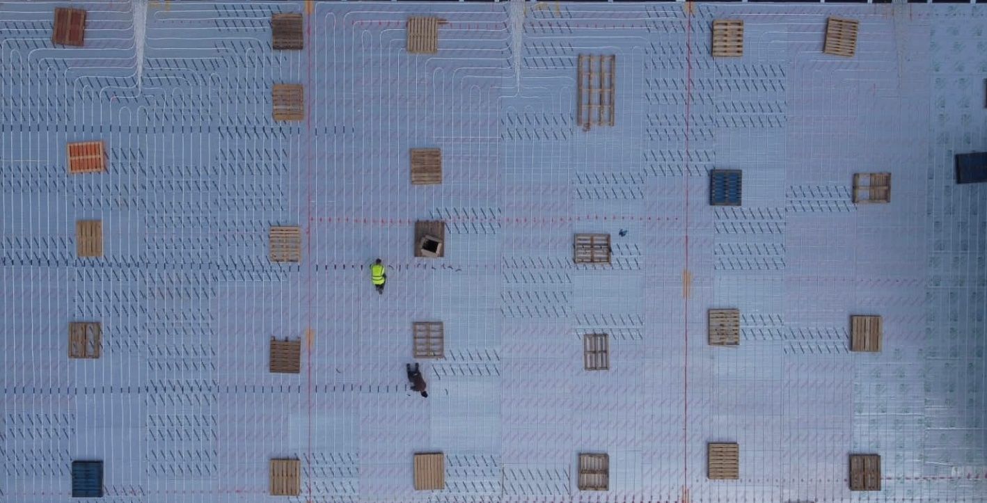 Travaux - Extérieur d'un projet de Planchers chauffants hydroniques près de New York-Newark-Jersey City de Next Level Underfloor Heating and Screed Solutions