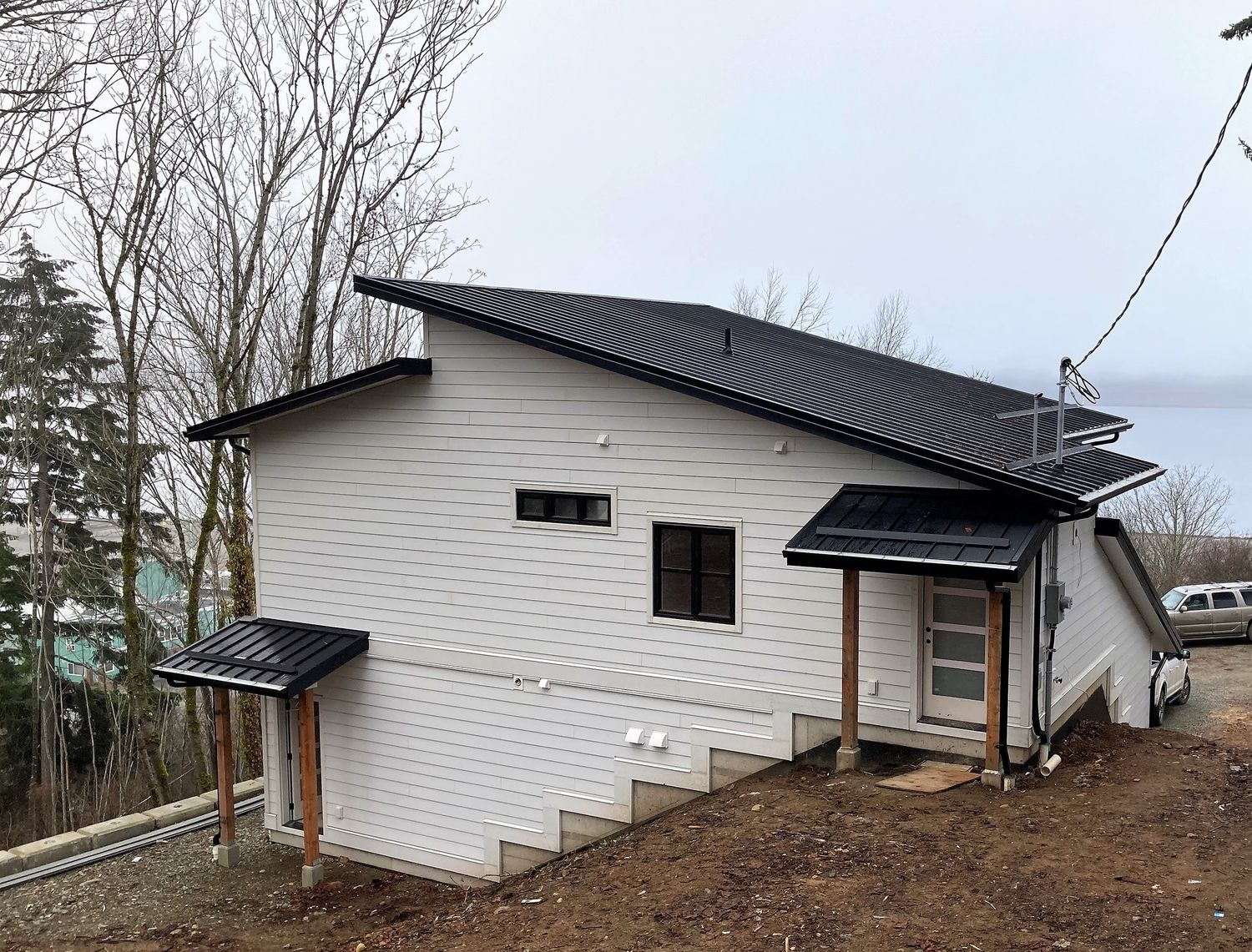 Travaux - Extérieur d'un projet de Maisons usinées et modulaires près de Bellingham de Pacific Building Systems