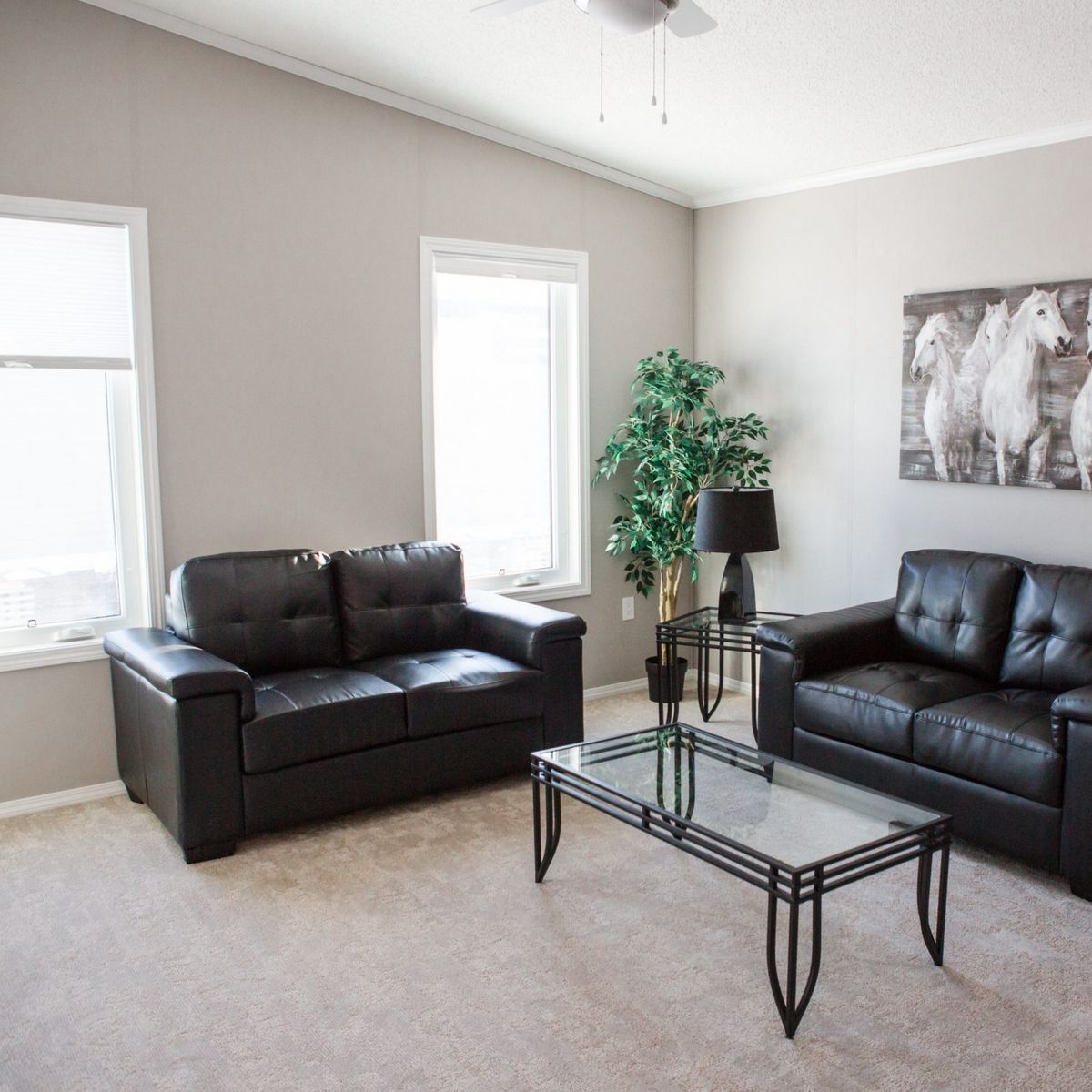 Living Room from a Prefab and Modular Houses project near Edmonton by Jandel Homes