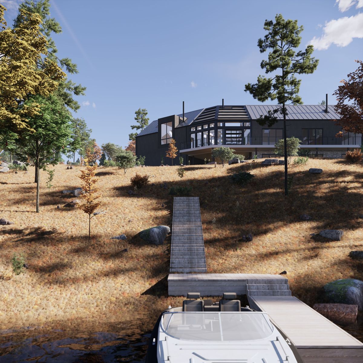 3D Rendering from a Single family homes project near Quebec City - Levis by VA architectures & design