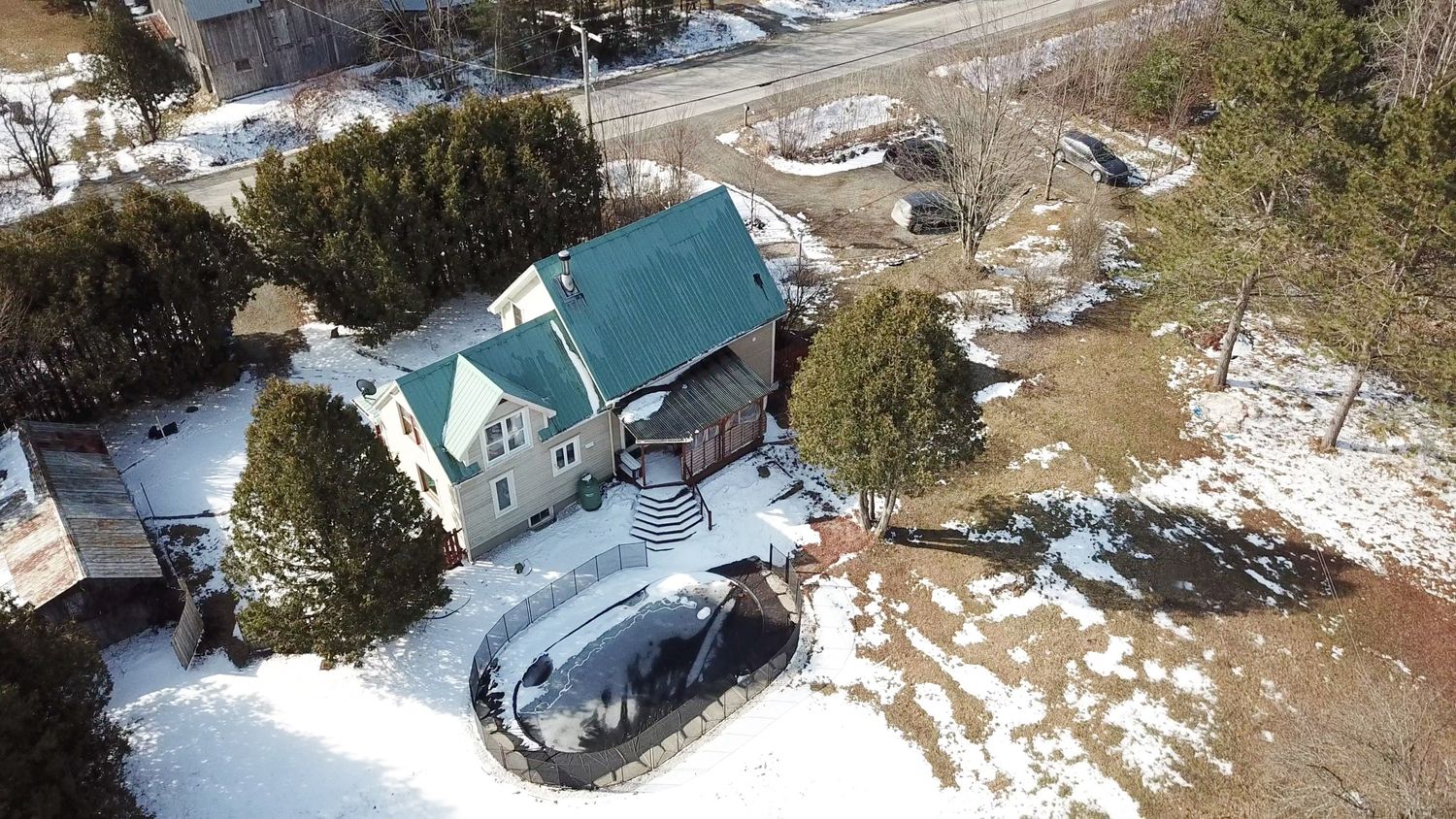 Vue aérienne d'un projet de Maisons unifamiliales près de Sherbrooke (Estrie) de Claire Derome • courtière en immobilier résidentiel