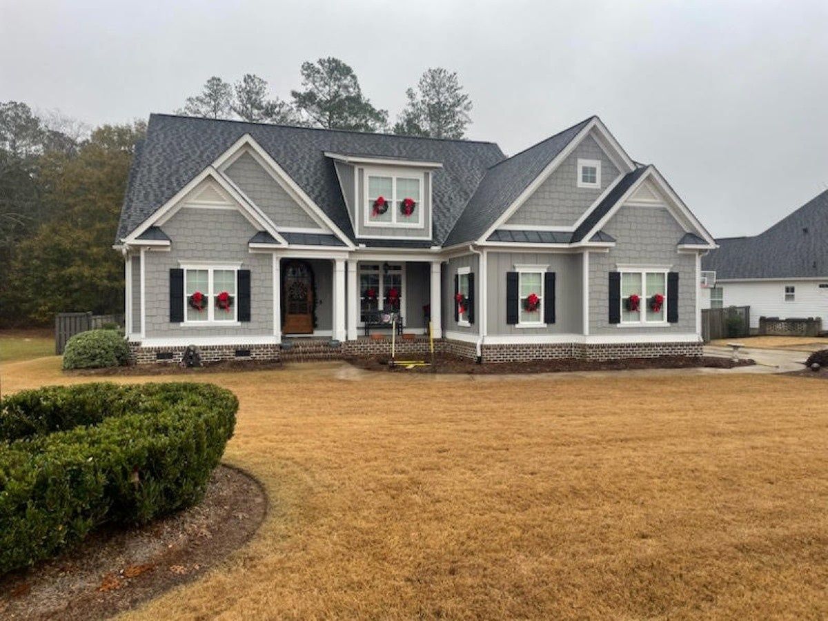 Front Yard from a Ecological lawns project near Augusta by CSRA Ground Control