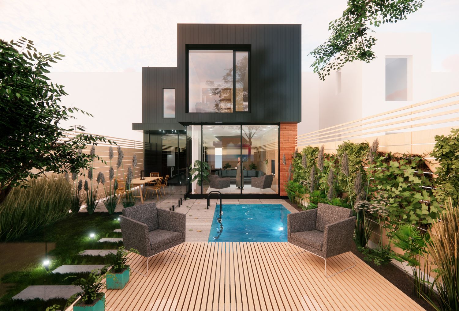 3D Rendering from a Single family homes project near Montreal (Greater Montreal) by Benoit Muyldermans Architecte