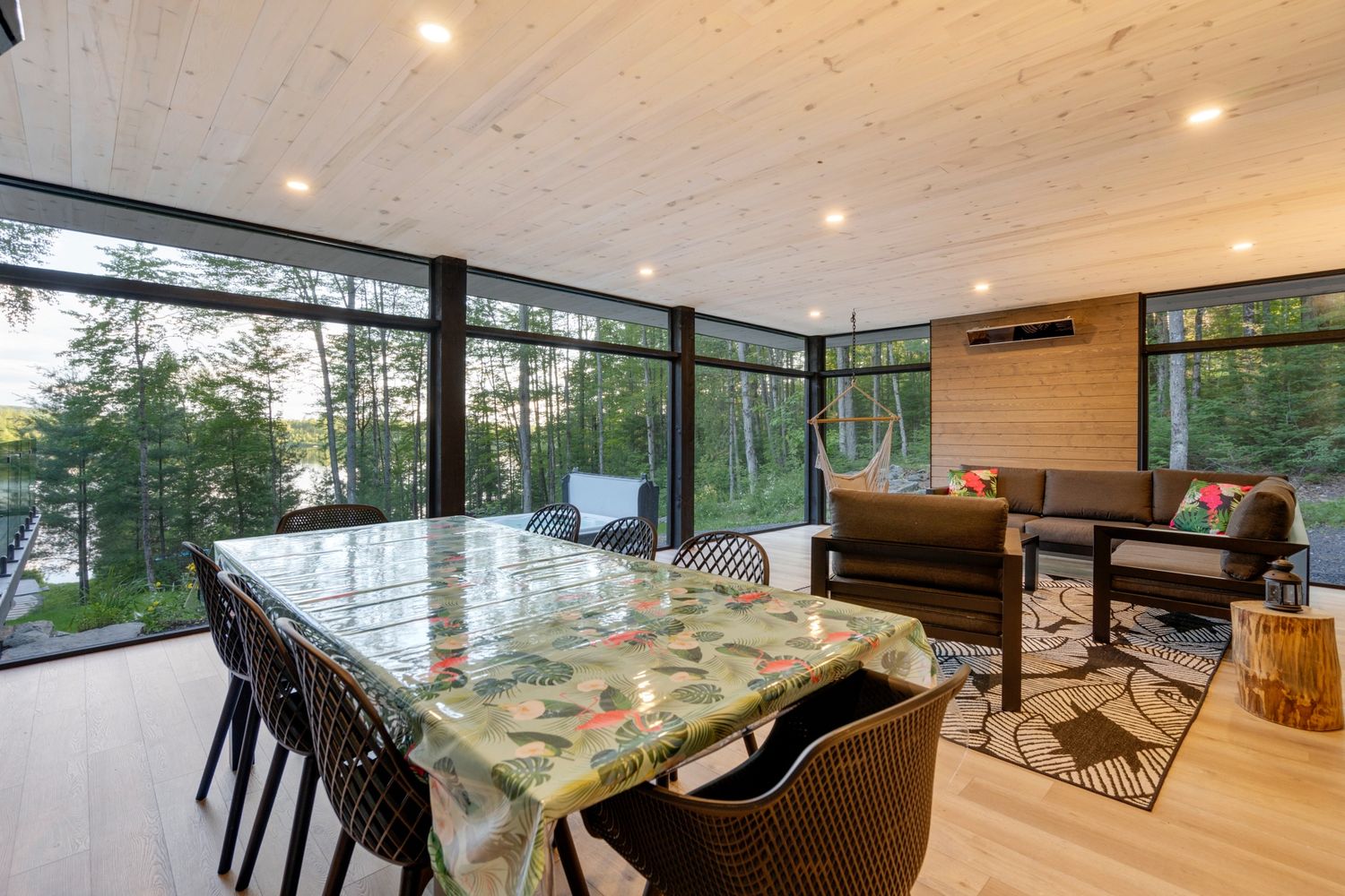 Living Room from a Single family homes project near Quebec City - Levis by Shannon Ross architecte