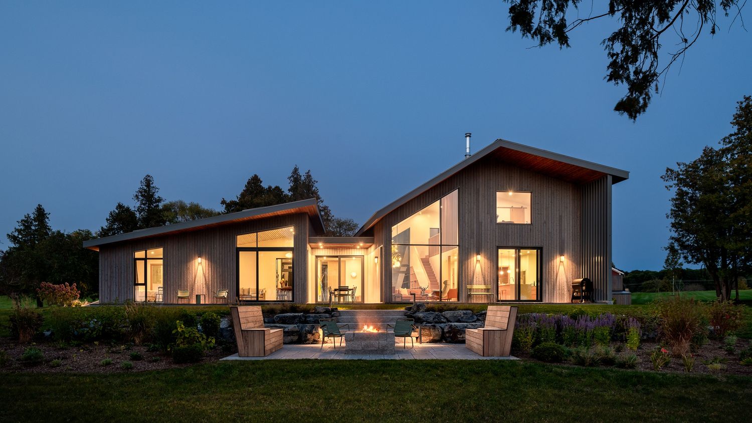 House Exterior from a Single family homes project near Burlington by Studio MMA Architects