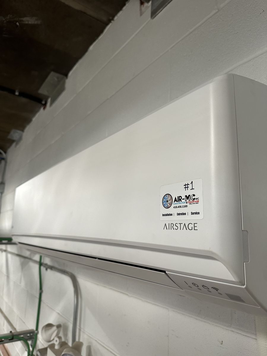 Mécanique du bâtiment d'un projet de Thermopompes près de Québec/Lévis (Ville de Québec) de AIR-MC Climatisation & Chauffage Inc.