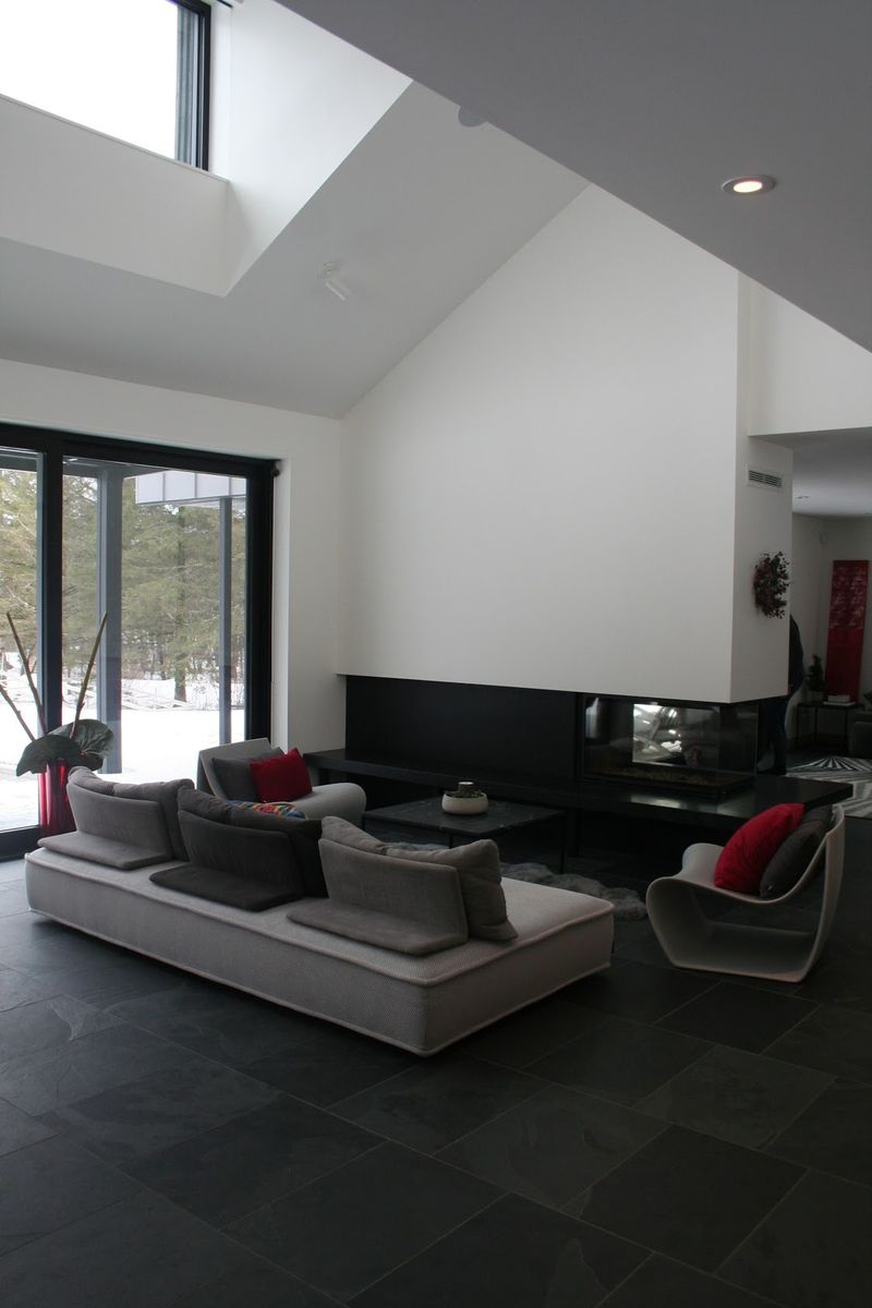 Living Room from a Home extensions project near Sherbrooke (Estrie) by Ann