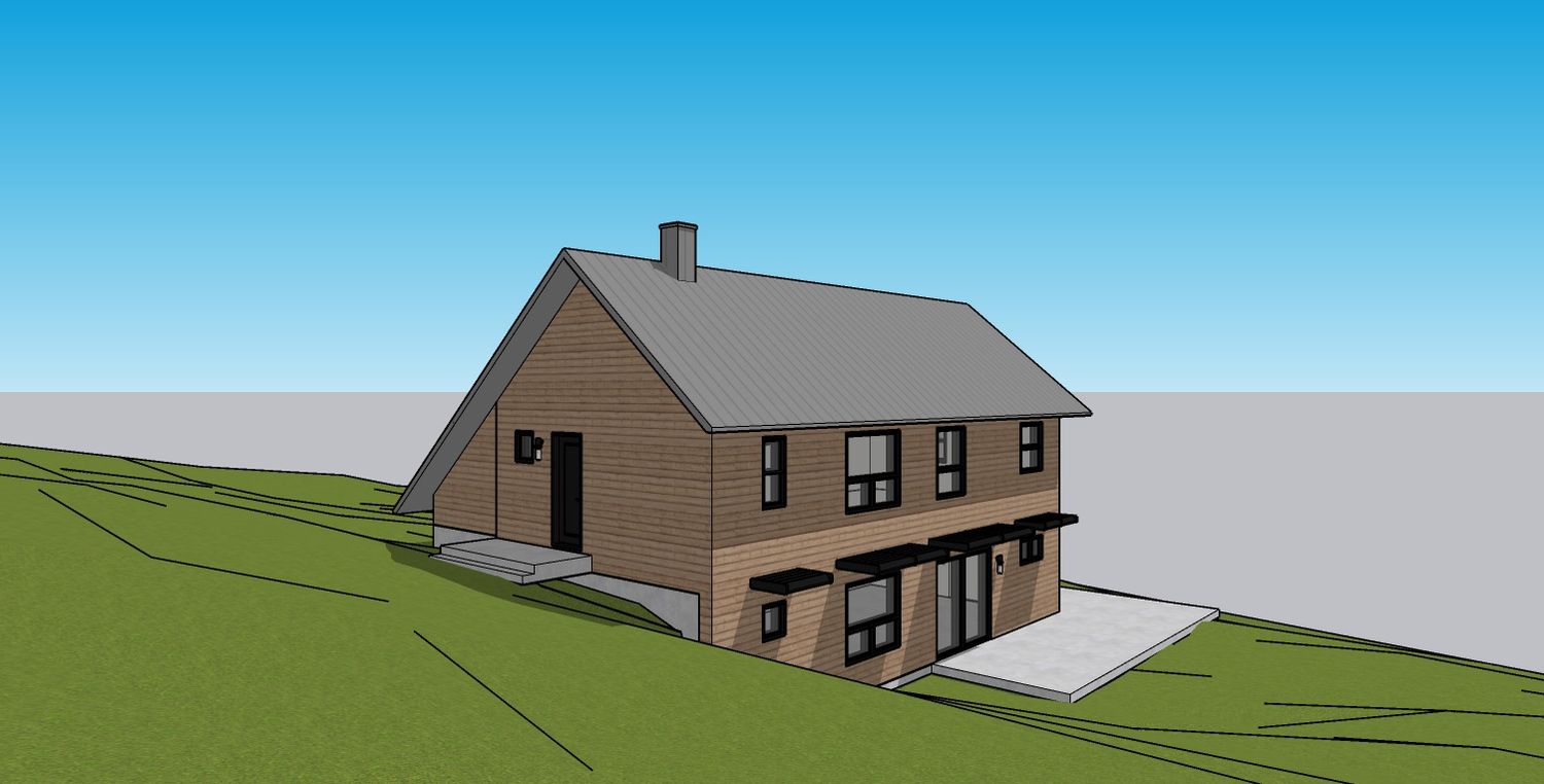Renderizado en 3D de un proyecto de tipo Viviendas unifamiliares cerca de Ciudad de Quebec - Lévis por Plans É-Pur