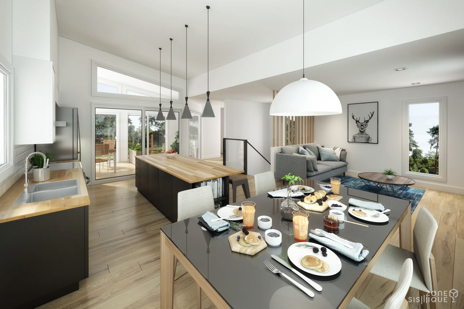 Salle à manger d'un projet de Maisons unifamiliales près de Saint-Jérôme/Blainville (Laurentides) de Belvedair