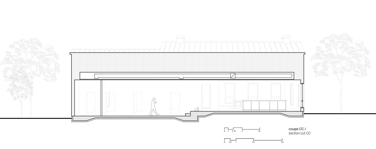 Élévation d'un projet de Maisons unifamiliales près de Montréal/Laval/Longueuil (Grand Montréal) de Écorce architecture écologique
