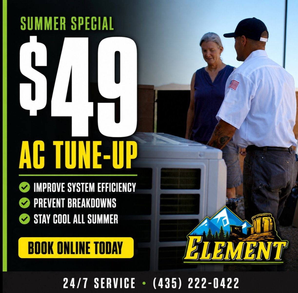  from a Heat pumps project near St. George by Element Plumbing, Heating and Air