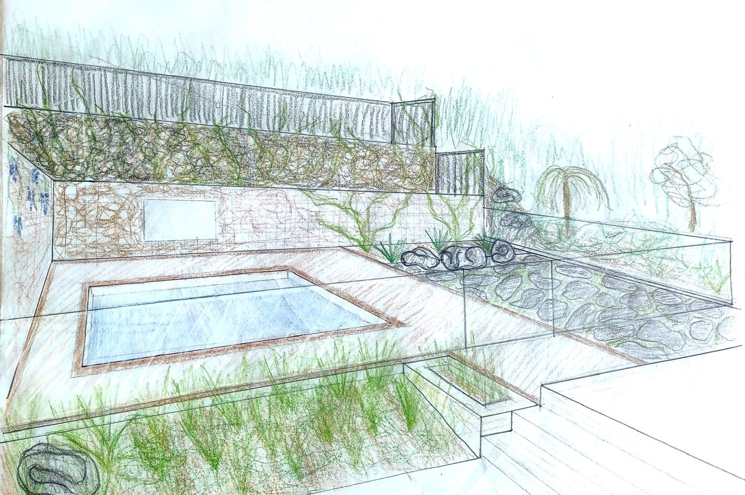 Plan d'aménagement paysager d'un projet de Aménagement paysager près de Granby/Bromont/Cowansville (Estrie) de Melissa Langlois - Design paysager