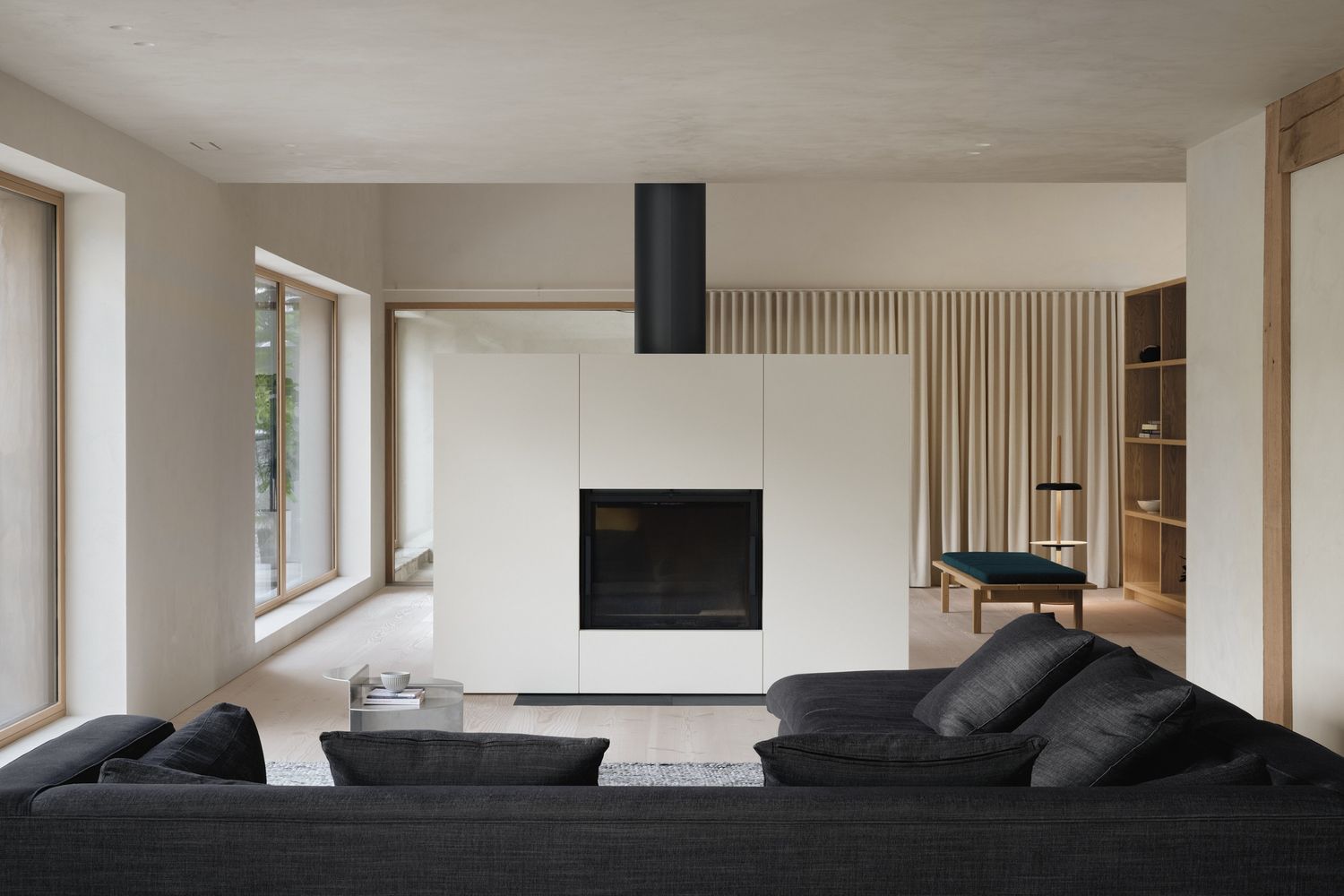 Living Room from a Single family homes project near Granby - Bromont - Cowansville by Atelier L'Abri