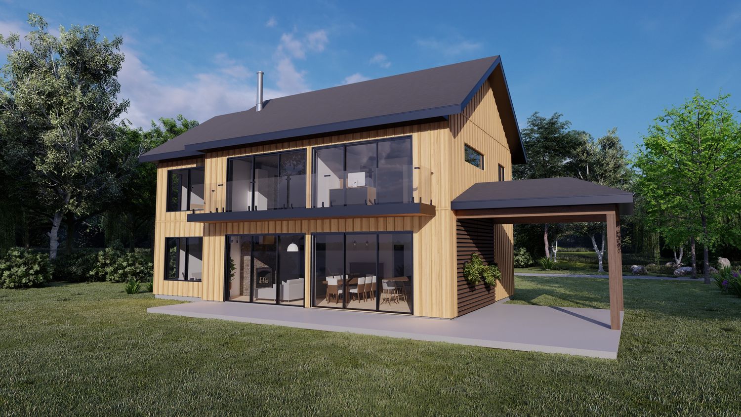 3D Rendering from a Single family homes project near Sherbrooke (Estrie) by Perco-Design