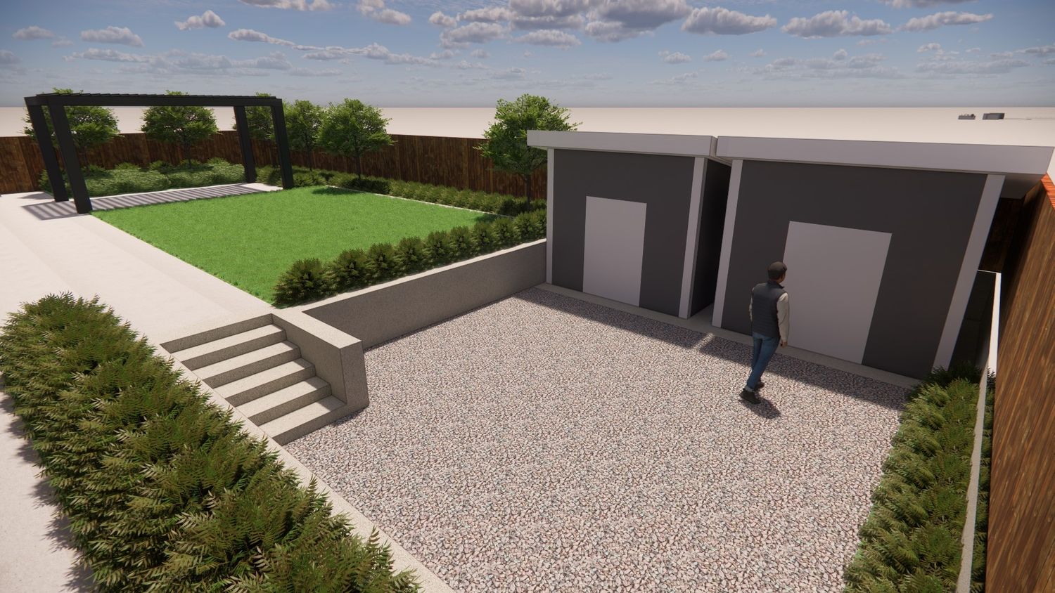 Rendu 3D d'un projet de Cuisines extérieures près de San Francisco Bay de Contractors Central